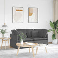 Modulaire bank met kussens corduroy stof donkergrijs