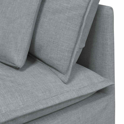 Modulaire Bank Met Kussens Stof Lichtgrijs