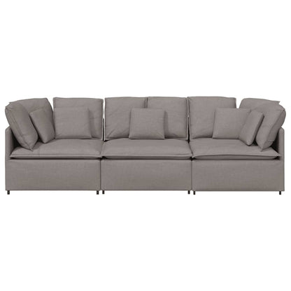 Modulaire Bank Met Kussens Stof Taupe