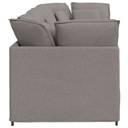 Modulaire Bank Met Kussens Stof Taupe