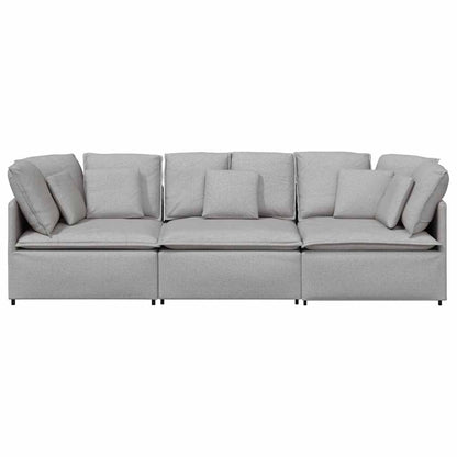 Modulaire Bank Met Kussens Stof Wolk Grijs Wolkengrijs