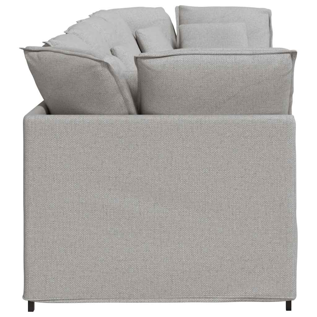 Modulaire Bank Met Kussens Stof Wolk Grijs Wolkengrijs