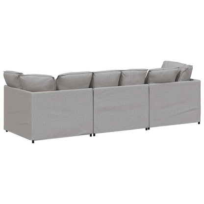 Modulaire Bank Met Kussens Stof Wolk Grijs Wolkengrijs