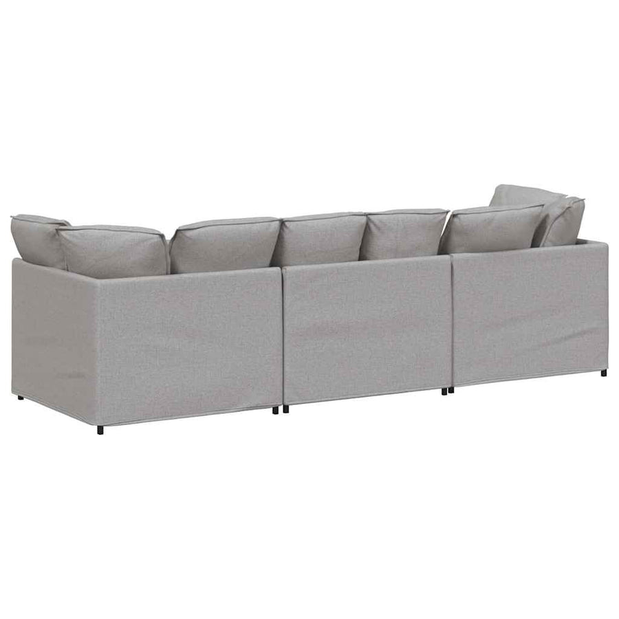 Modulaire Bank Met Kussens Stof Wolk Grijs Wolkengrijs