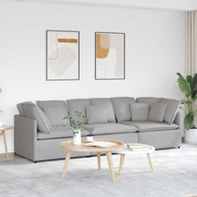 Modulaire Bank Met Kussens Stof Wolk Grijs Wolkengrijs
