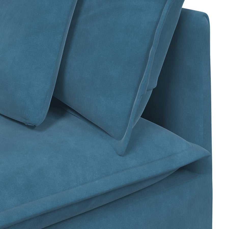 Modulaire Bank Met Kussens Fluweel Blauw