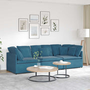 Modulaire bank fluweel blauw