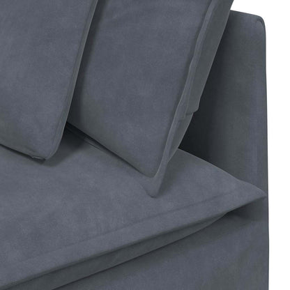 Modulaire Bank Met Kussens Fluweel Donkergrijs