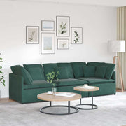 Modulaire bank fluweel donkergroen 300x100x64 cm