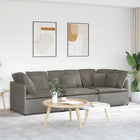 Modulaire bank corduroy stof lichtgrijs 300x100x64 cm