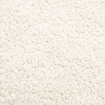 Modulaire Bank Met Kussens Gekrulde Wolachtige Stof Crème