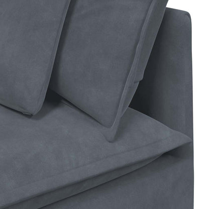 Modulaire Bank Met Kussens Fluweel Donkergrijs
