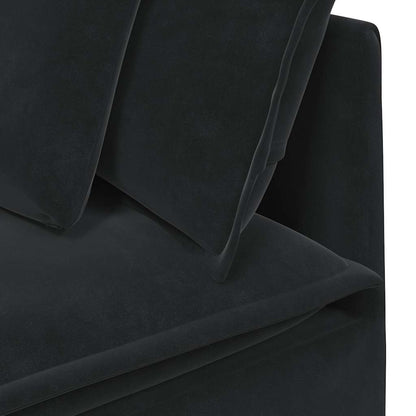 Modulaire Bank Met Kussens Fluweel Zwart