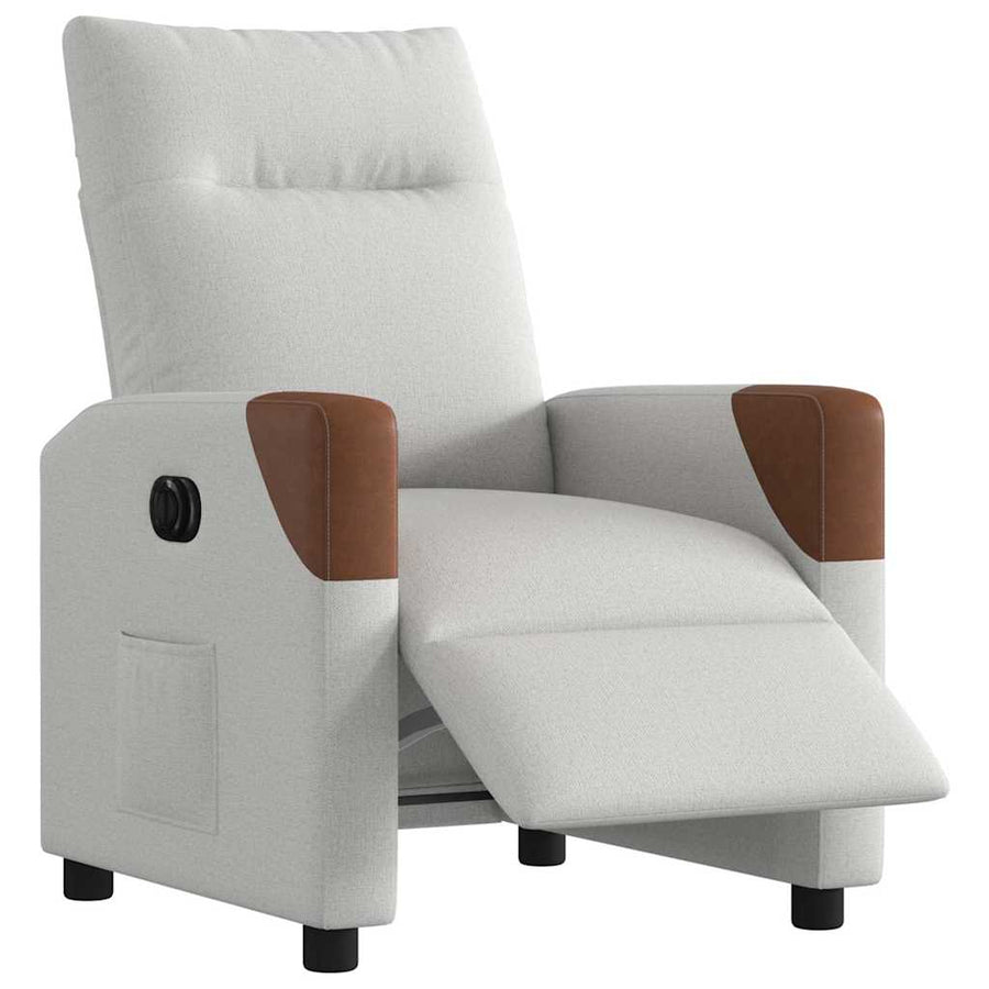 Fauteuil elektrisch verstelbaar stof wolk grijs