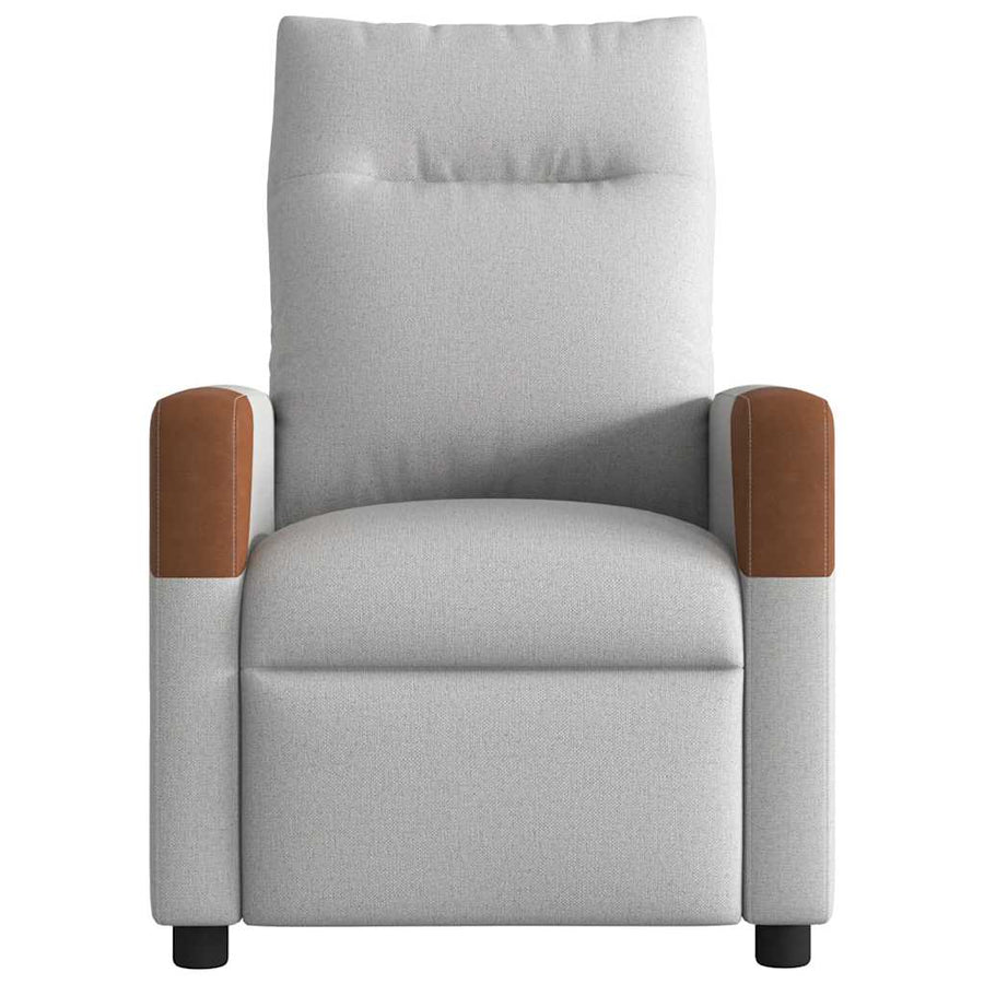Fauteuil elektrisch verstelbaar stof wolk grijs