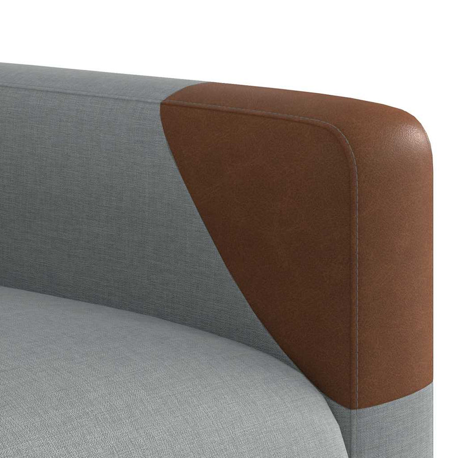 Fauteuil elektrisch verstelbaar stof lichtgrijs