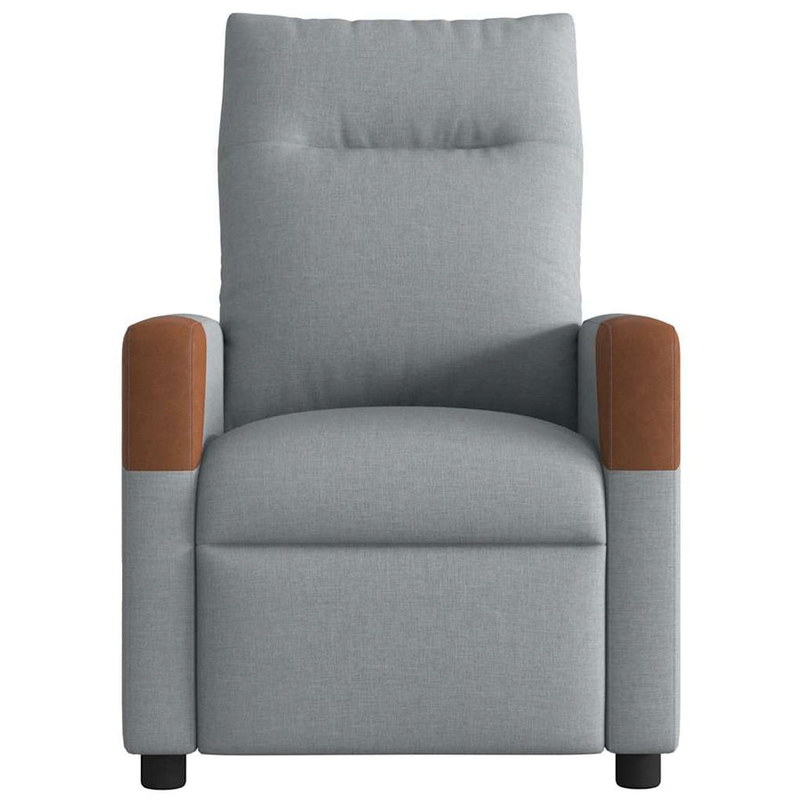 Fauteuil elektrisch verstelbaar stof lichtgrijs
