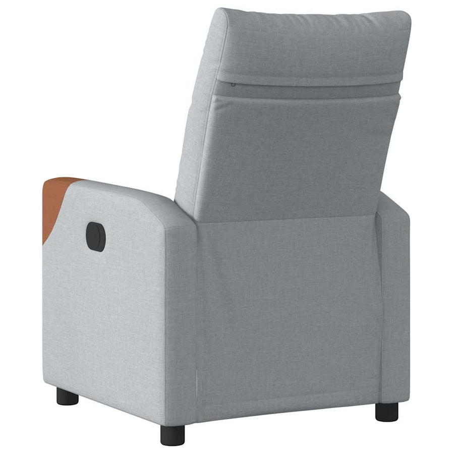 Fauteuil elektrisch verstelbaar stof lichtgrijs