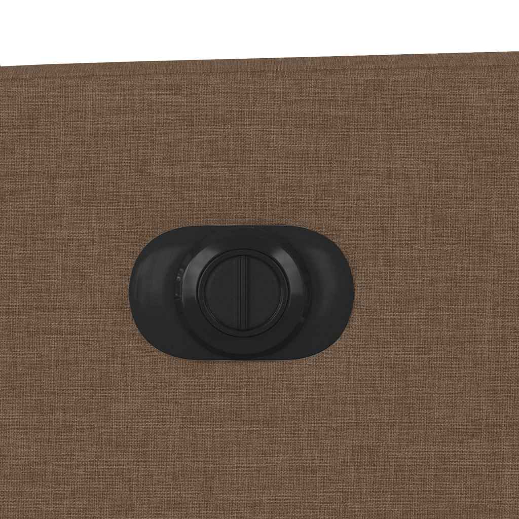 Fauteuil verstelbaar elektrisch stof bruin