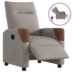 Electric adjustable armchair fabric taupe