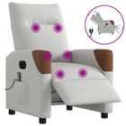 Electric adjustable massage chair fabric cloud gray