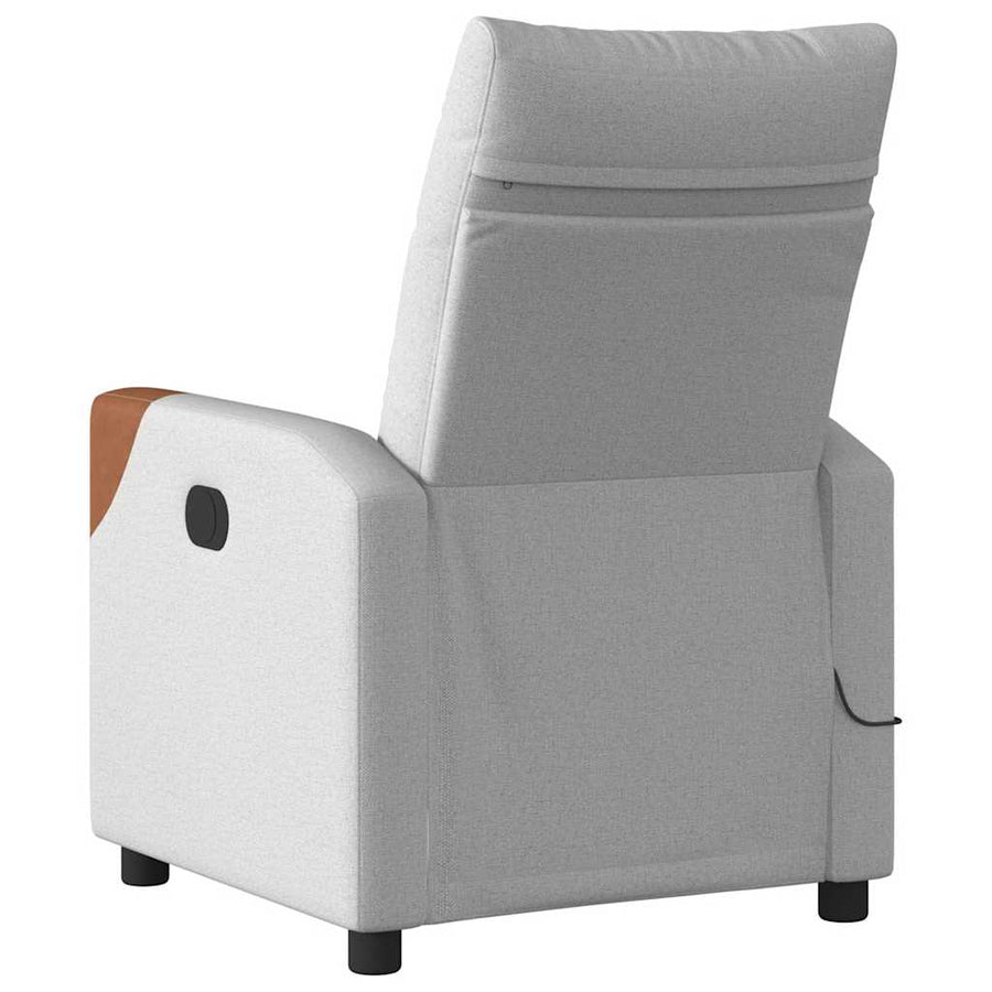 Massagestoel elektrisch verstelbaar stof wolk grijs