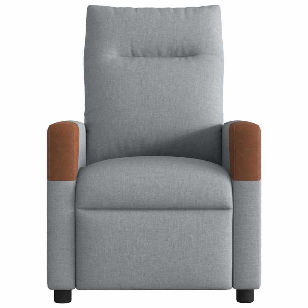 Massagestoel elektrisch verstelbaar stof lichtgrijs