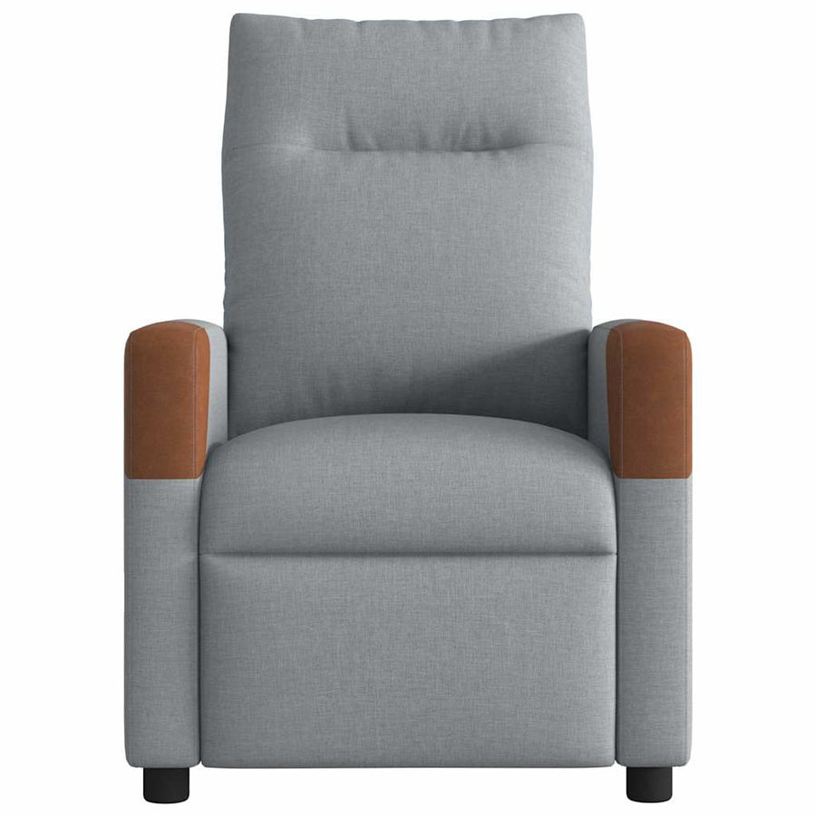 Massagestoel elektrisch verstelbaar stof lichtgrijs
