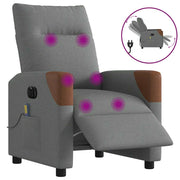 Massage chair electrically adjustable fabric dark grey