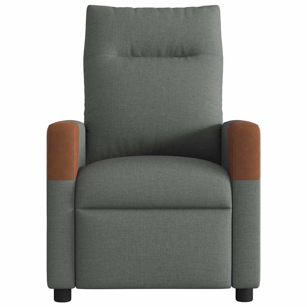 Massagestoel elektrisch verstelbaar stof donkergrijs