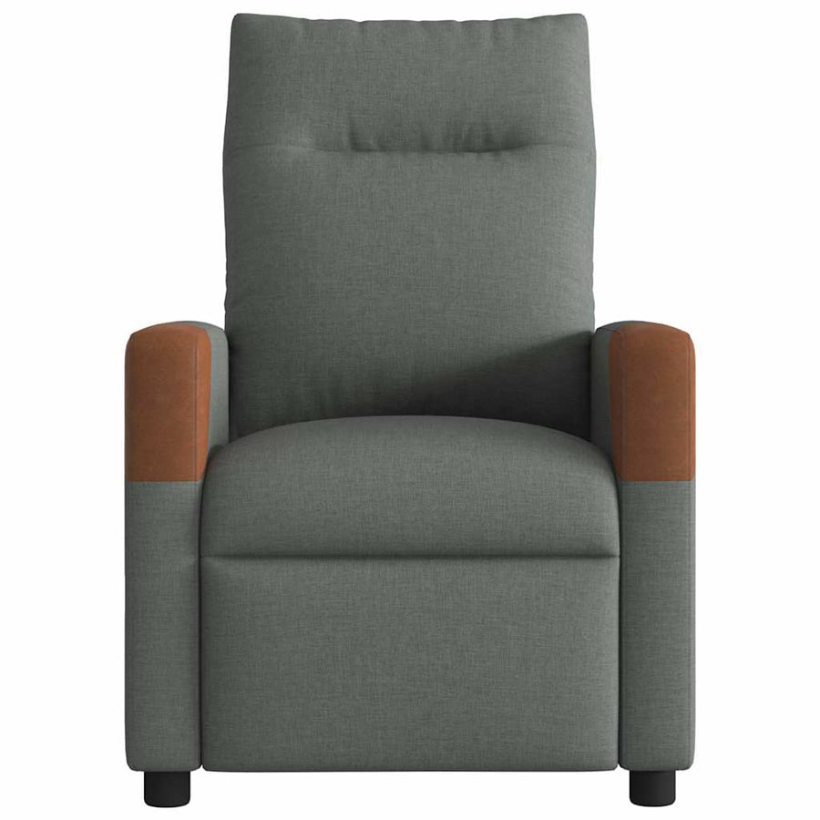 Massagestoel elektrisch verstelbaar stof donkergrijs