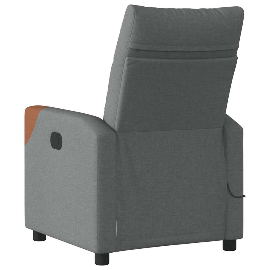 Massagestoel elektrisch verstelbaar stof donkergrijs