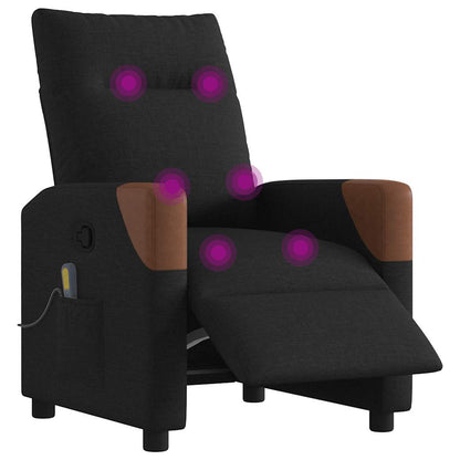 Massagestoel elektrisch verstelbaar stof zwart