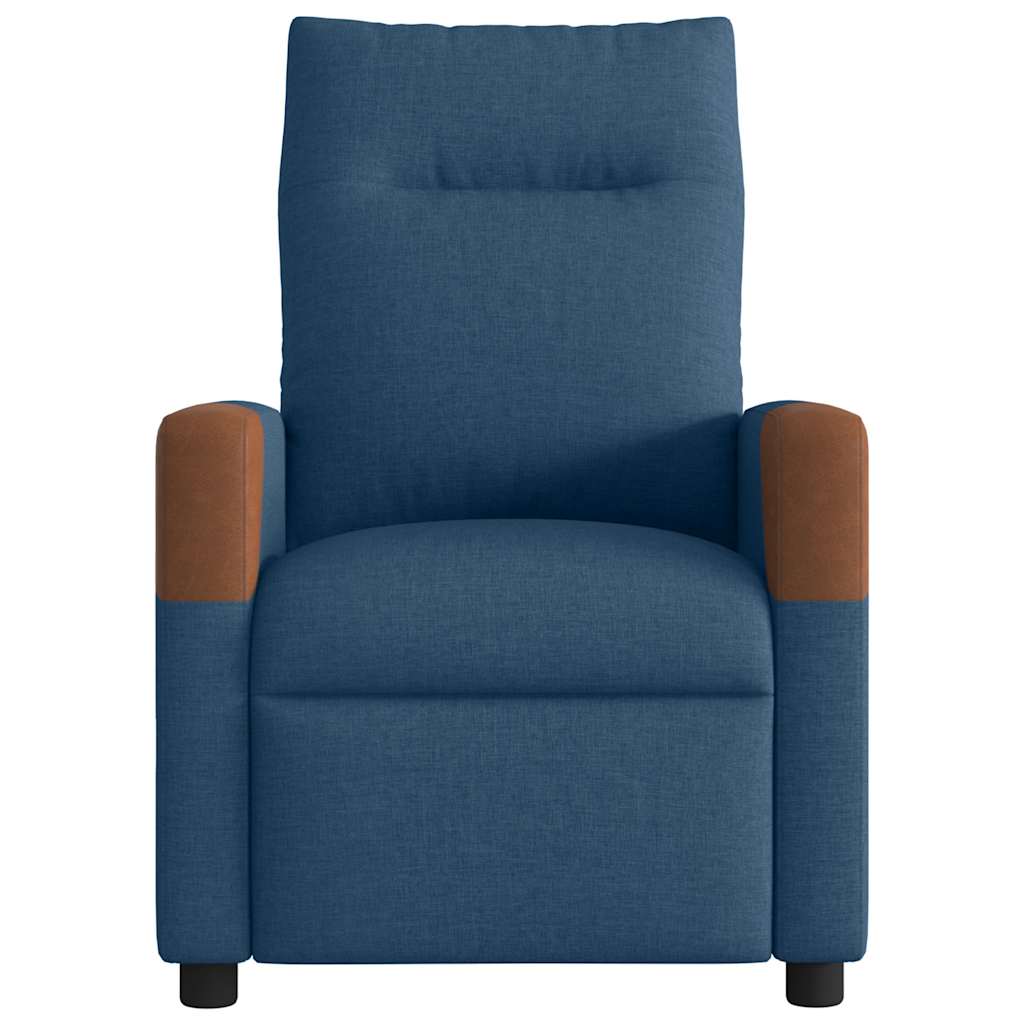 Massagestoel elektrisch verstelbaar stof blauw