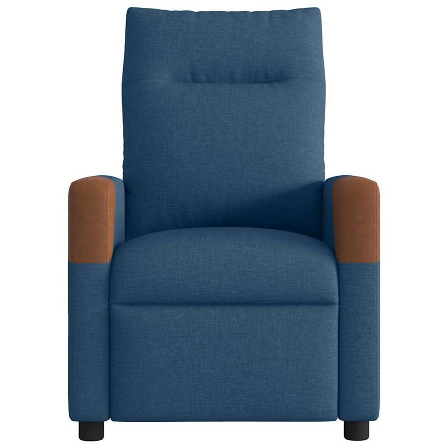 Massagestoel elektrisch verstelbaar stof blauw