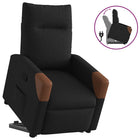 Rise and recline chair adjustable fabric black