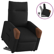 Rise and recline chair adjustable fabric black
