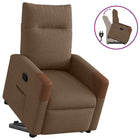 Riser recliner fabric brown