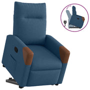 Adjustable blue fabric recliner