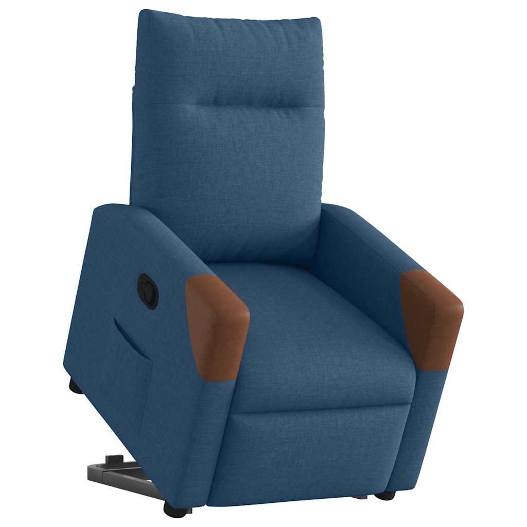 Sta-op-stoel verstelbaar stof blauw