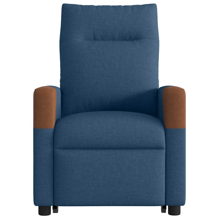 Sta-op-massagestoel verstelbaar stof blauw