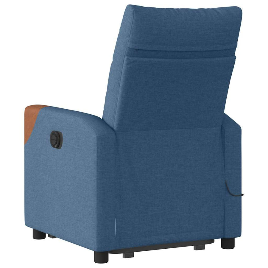 Sta-op-massagestoel verstelbaar stof blauw