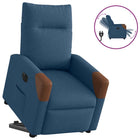 Electric Recliner Chair, Fabric, Blue