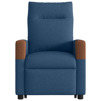 Sta-op-massagestoel elektrisch verstelbaar stof blauw