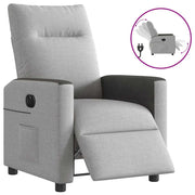 Electric recliner armchair, cloud grey fabric