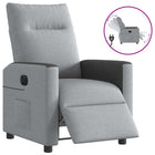 Fauteuil elektrisch verstelbaar stof lichtgrijs 69x86x100 cm
