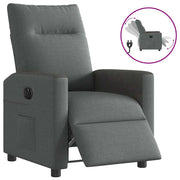Armchair electric adjustable fabric dark gray