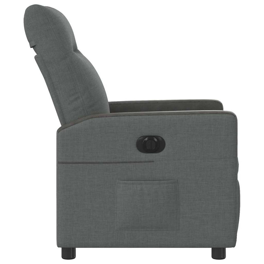 Fauteuil elektrisch verstelbaar stof donkergrijs
