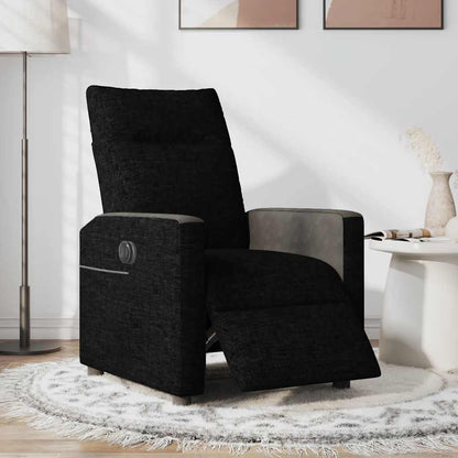 Fauteuil verstelbaar elektrisch stof zwart
