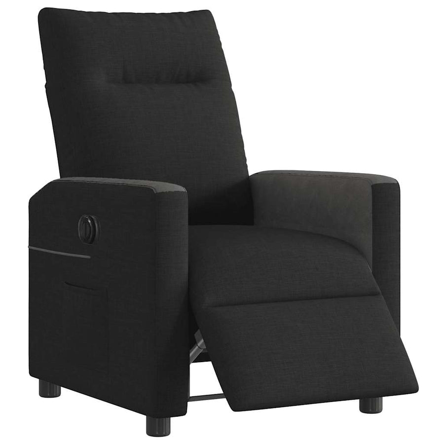Fauteuil verstelbaar elektrisch stof zwart